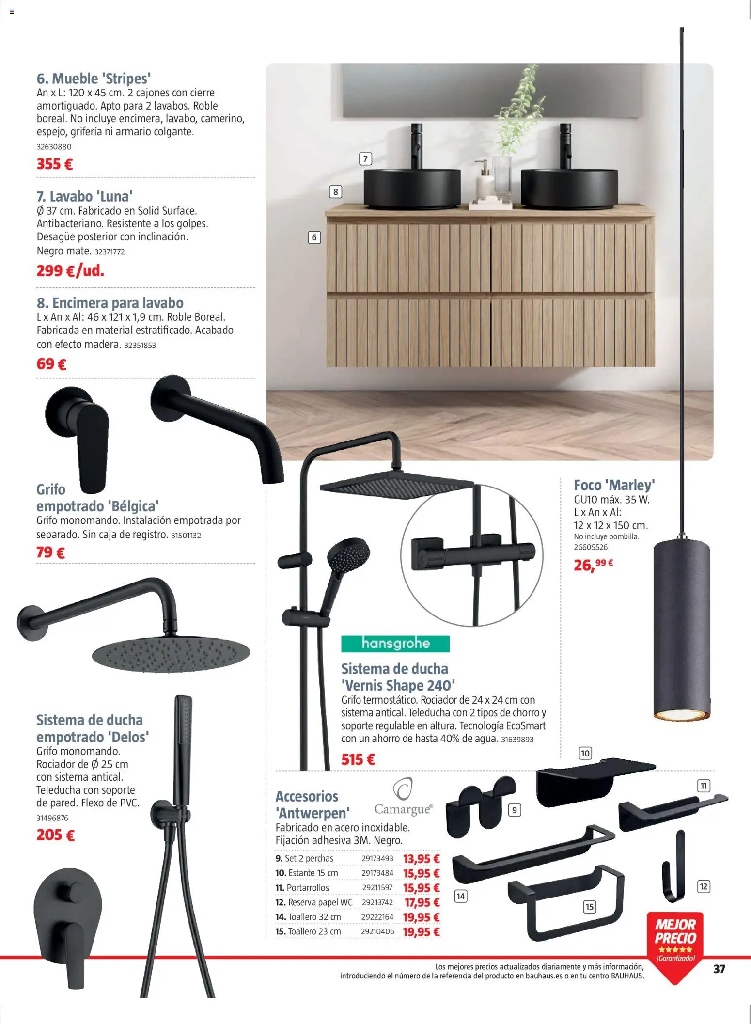 Bauhaus folleto Renueva │ válido desde el 02.03.2026 | Página: 37 | Productos: Armario, Caja, Lavabo, Ducha