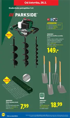 PARKSIDE® Vrtni alat, Komad. Od nehrđajućeg čelika. Drška od drva bukve. Za različite namjene - Pregled kataloga iz trgovine Lidl, vrijedi od 19.02.2026 | Stranica: 38