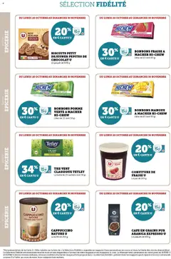 Super U - Prévisualisation de Super U - Ma Sélection Carte U Octobre valide à partir de 20.10.2025 | Page: 22 | Produits: Fraise, Huile, Chocolat, Biscuits