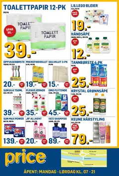 Forhåndsvisning av Price Lagerbutikk kundeavis gyldig fra 30.03.2026 | Side: 5 | Produkter: Tannbørste, Håndsåpe, Електровелосипед, Toalettpapir