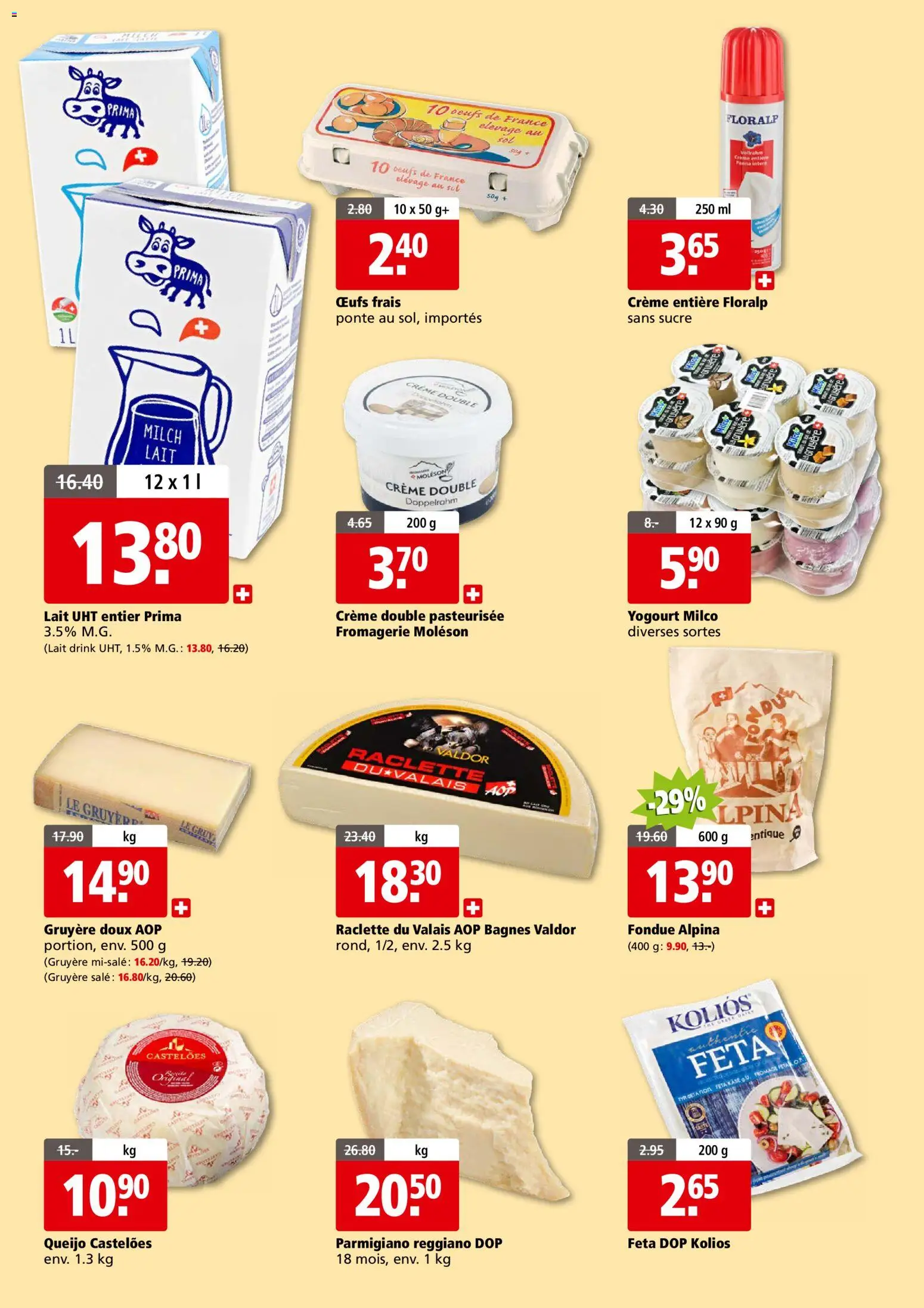 Aligro Aktionen Foire à la Viande Chavannes, Matran, Genève, Sion – gültig ab 24.11.2025 | Seite: 8 | Produkte: Feta, Milch, Fondue, Creme