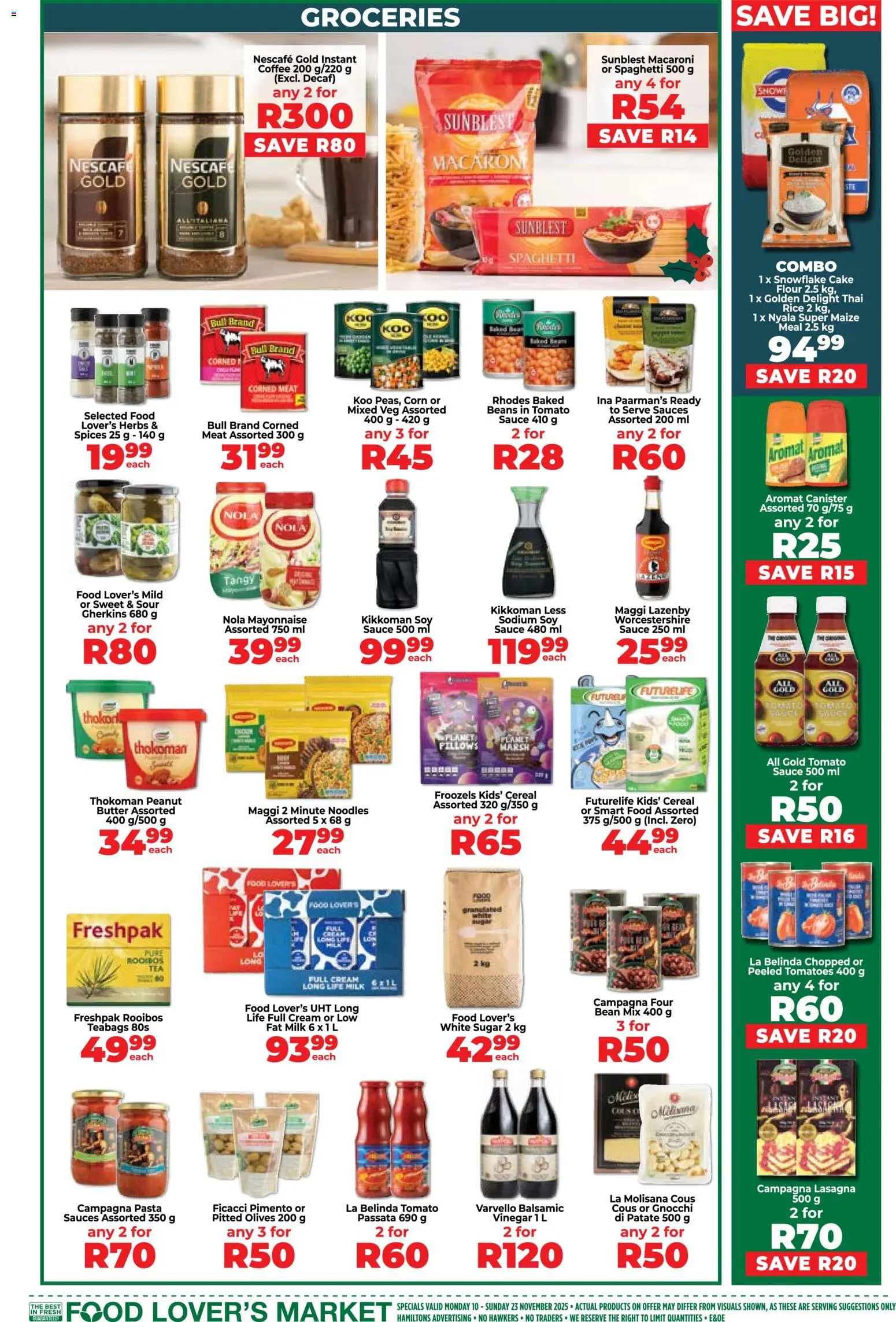 New Food Lover's Market catalogue – valid from 10.11.2025 | Page: 7 | Products: Coffee, Noodles, Tomato sauce, Herbs