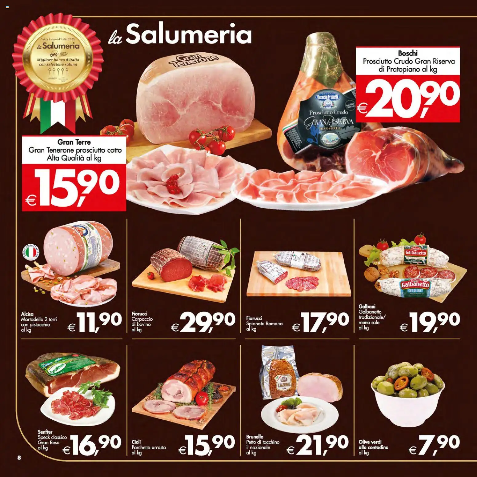 Volantino Decò del 13.01.2026 | Pagina: 8 | Prodotti: Speck, Bovino, Sale, Prosciutto
