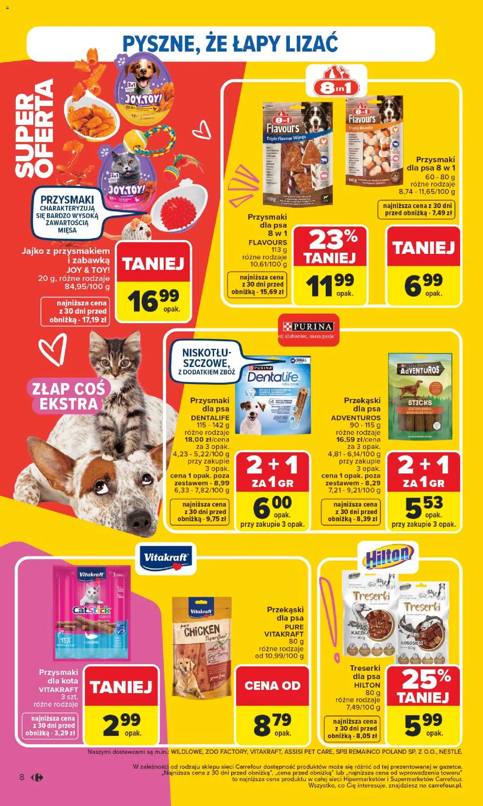Carrefour Gazetka - Pies & Kot od 02.02.2026 | Strona: 8 | Produkty: Kaczka, Przysmaki dla psa