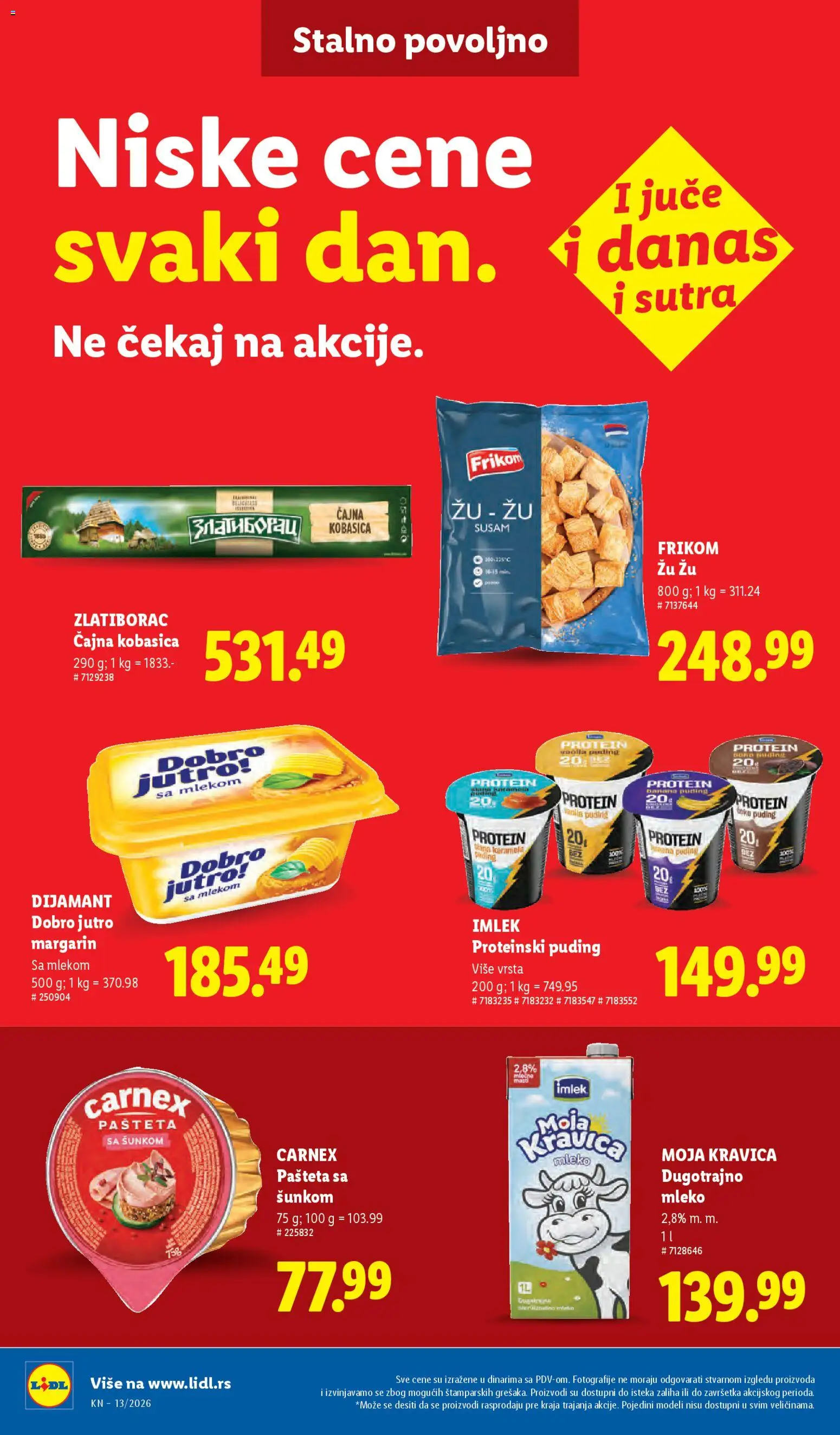 Lidl katalog - važi od 26.03.2026 | Strana: 42 | Proizvode: Proteinski puding, Dugotrajno mleko, Moja kravica, Mleko