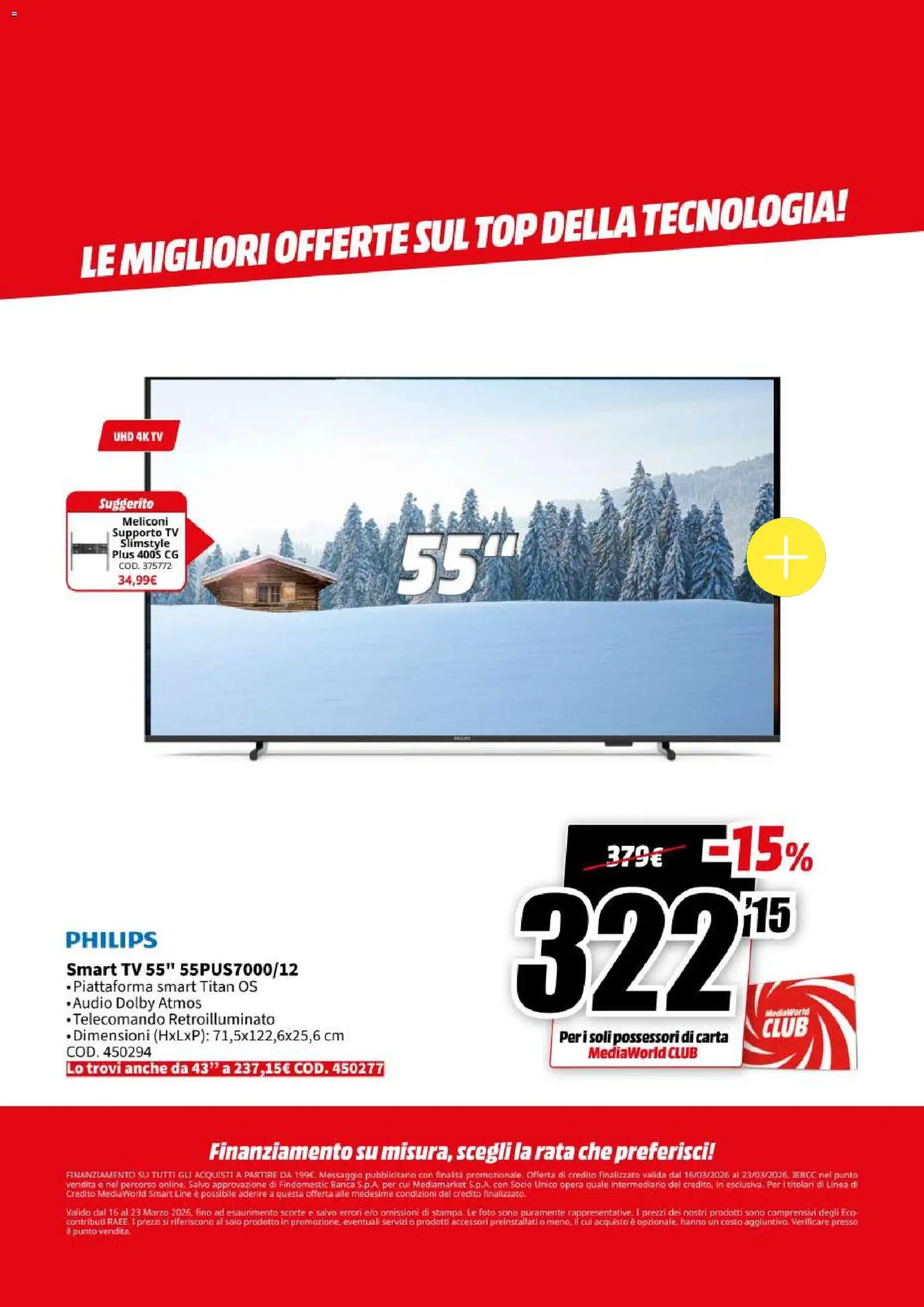 Volantino Media World del 16.03.2026 | Pagina: 6 | Prodotti: Telecomando, smart TV, Audio, Stampa
