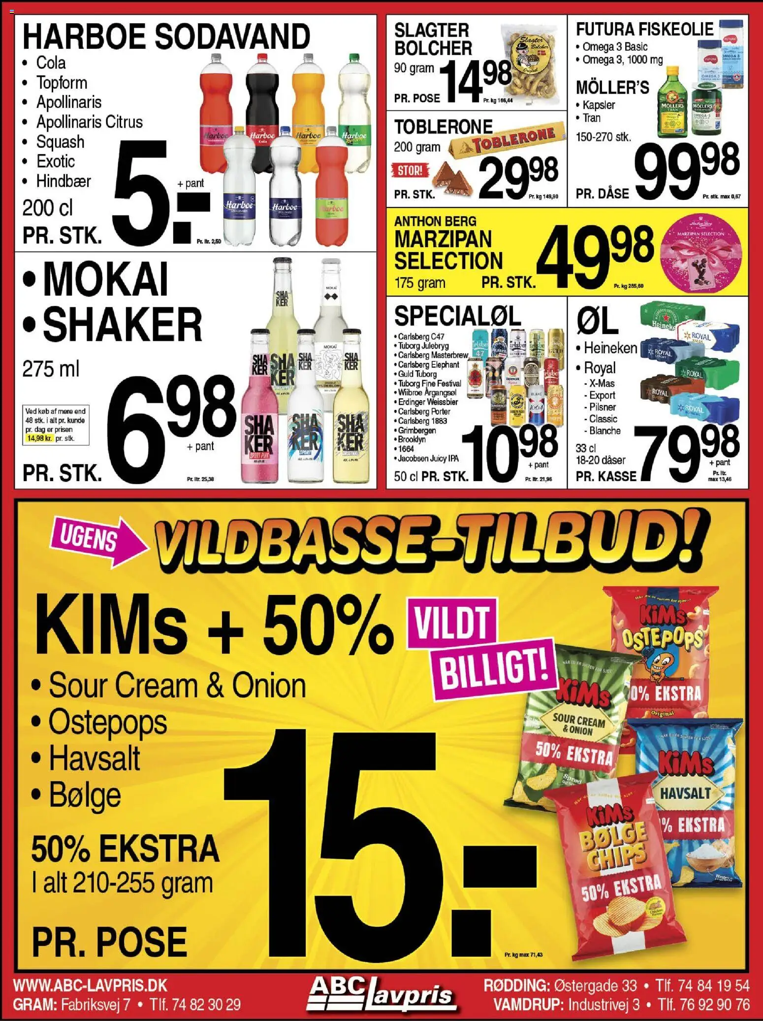 Abc Lavpris tilbudsavis – gyldig fra 19.11.2025 | Side: 7 | Produkter: Chips, Squash, Hindbær, Cola