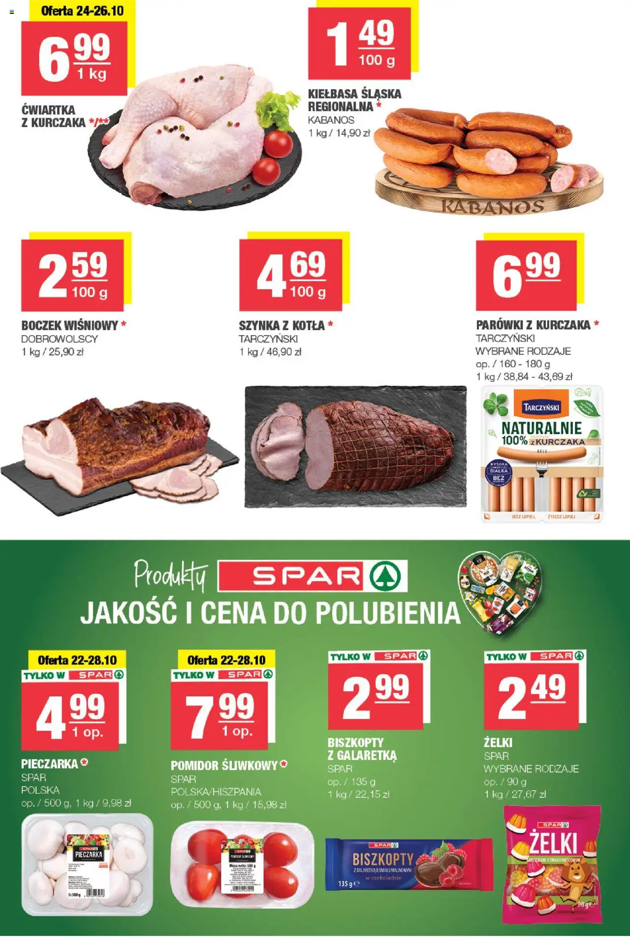 Spar Gazetka - Mini od 22.10.2025 | Strona: 3 | Produkty: Szynka, Kiełbasa śląska, Boczek, Żelki