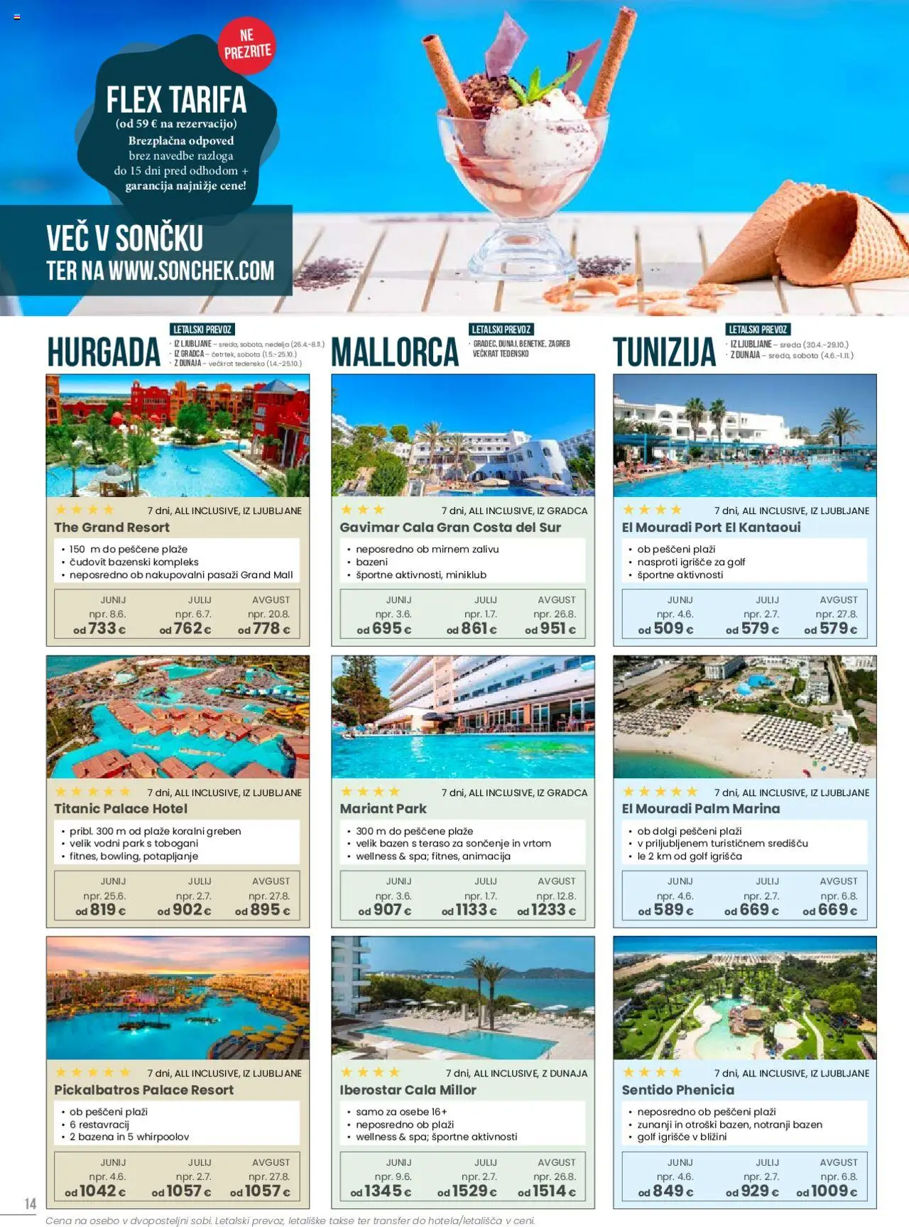 Sonček katalog družinske počitnice │ velja od 01.06.2025 | Stran: 14 | Izdelki: Bazen