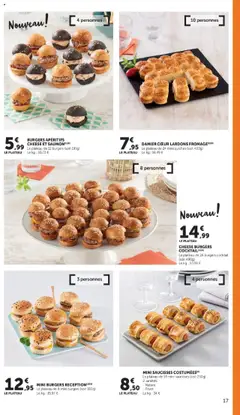 Hyper U - Prévisualisation de Hyper U - La carte Automne Hiver valide à partir de 07.10.2025 | Page: 17 | Produits: Plateau, Lardons, Mini burgers, Saumon