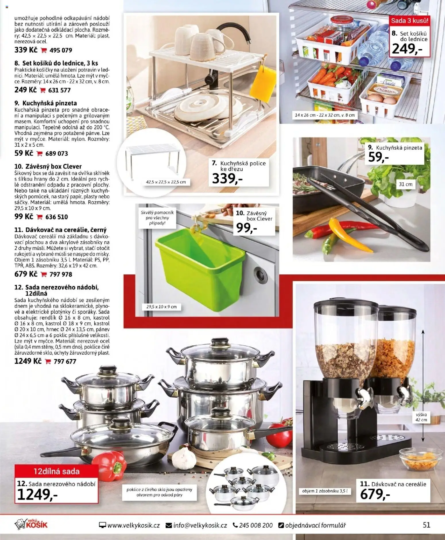 Velký Košík katalog duben 2026 od 01.04.2026 | Strana: 51 | Produkty: Dávkovač, Lednice, Poklice, Müsli