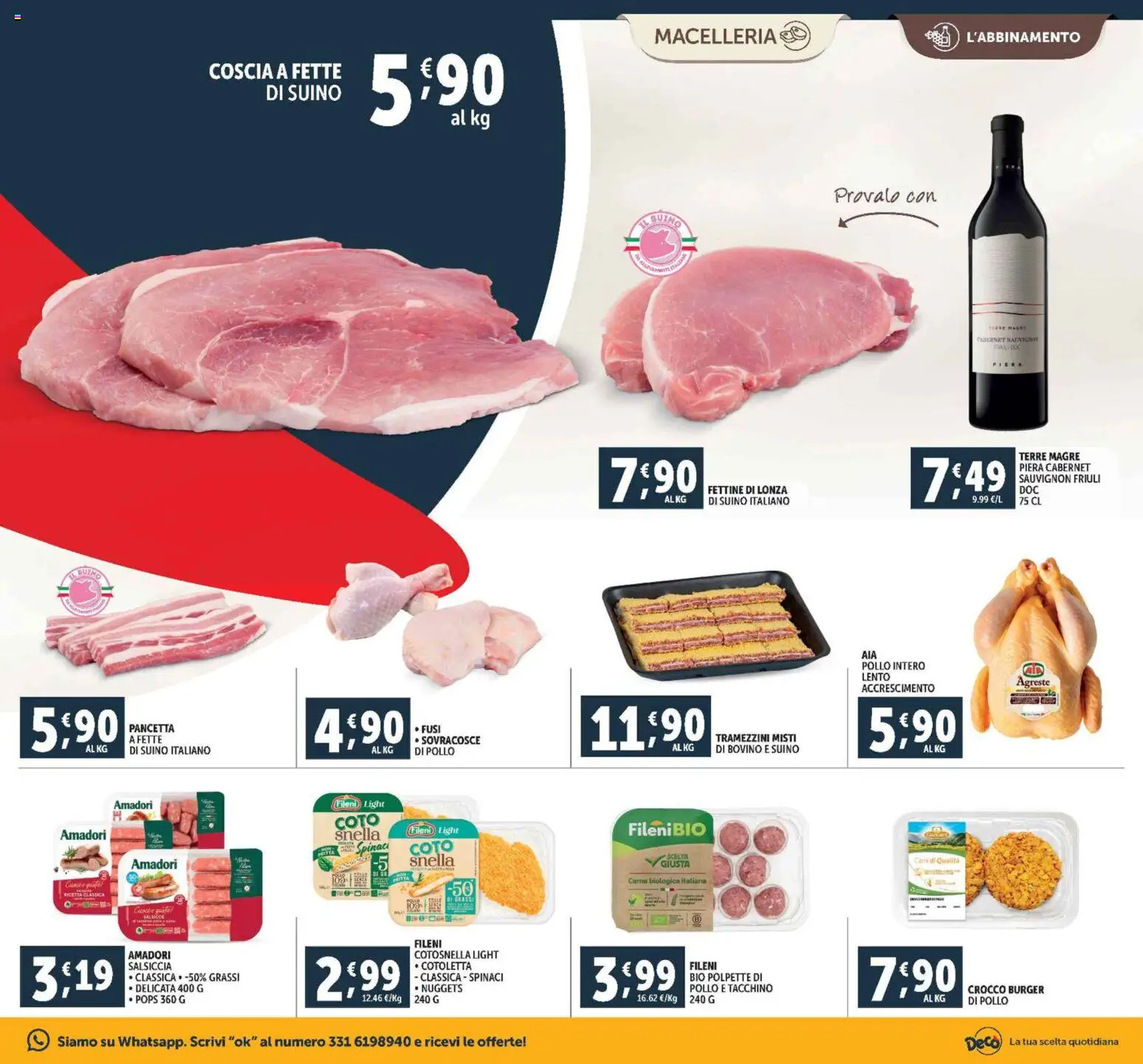 Volantino Decò del 28.10.2025 | Pagina: 5 | Prodotti: Pollo, Pancetta, Salsiccia, Polpette