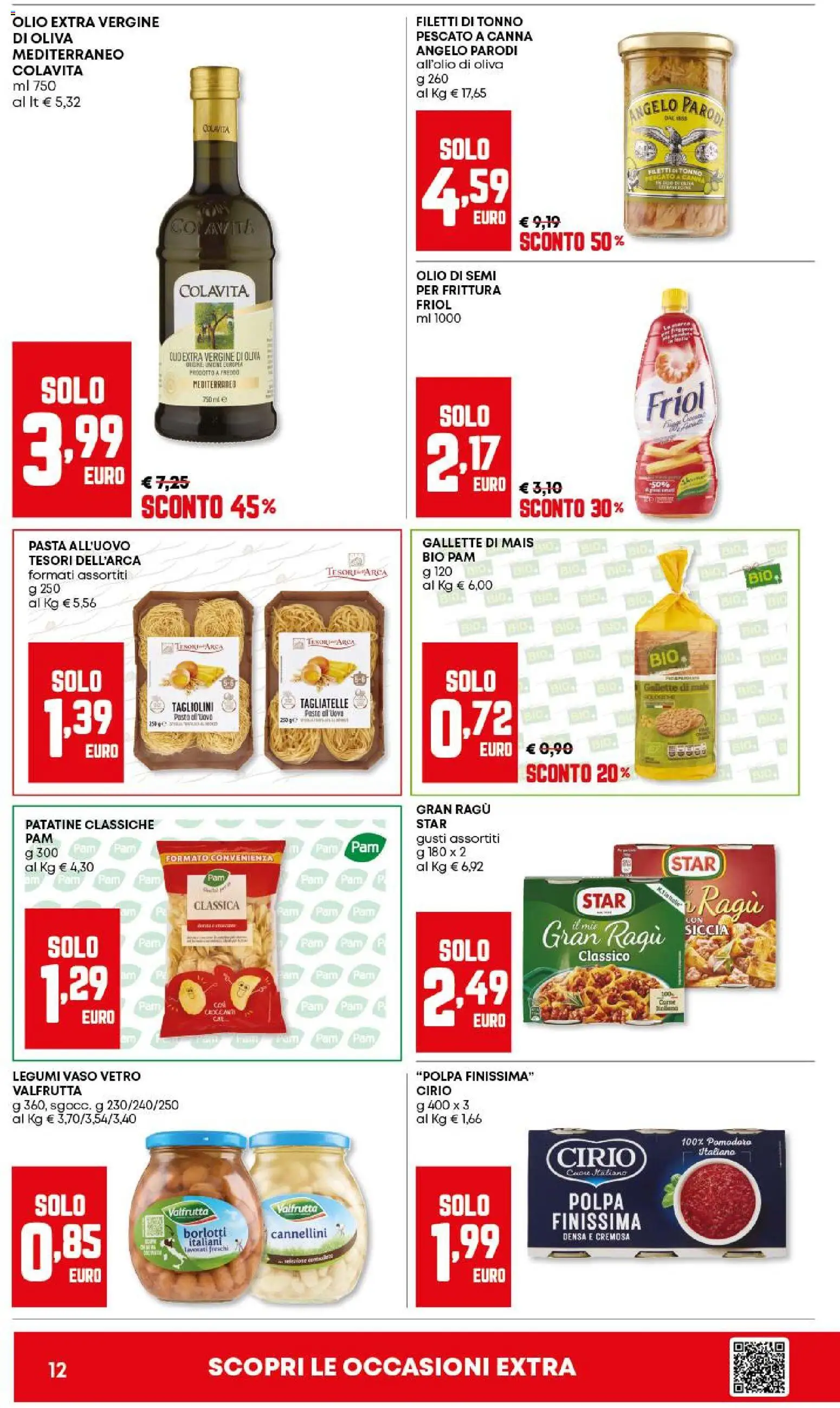 Volantino Panorama del 26.02.2026 | Pagina: 12 | Prodotti: Tagliatelle, Ragú, Tonno, Vaso