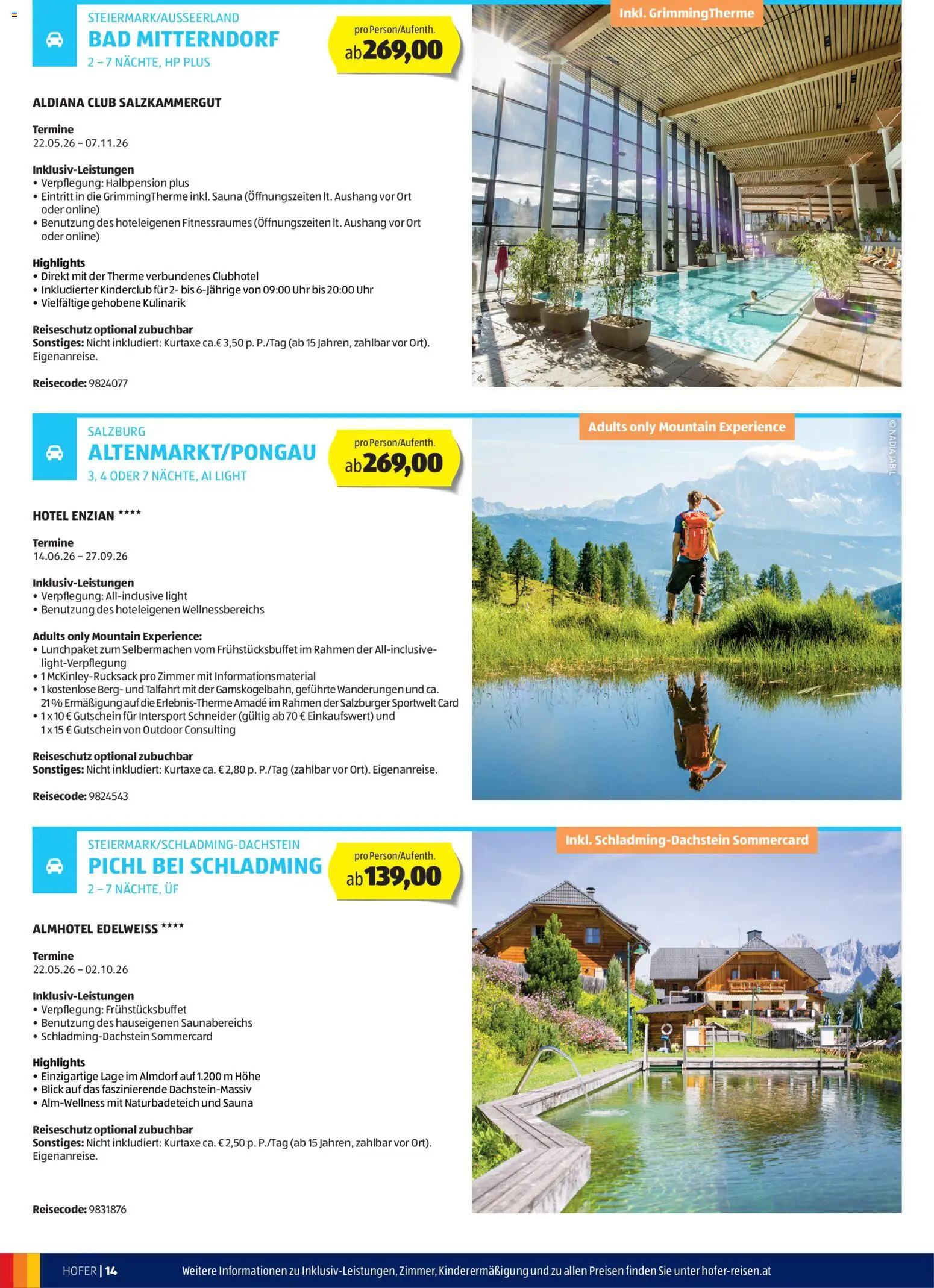 Hofer - Hofer Reisen Katalog gültig ab 01.04.2026 | Seite: 14