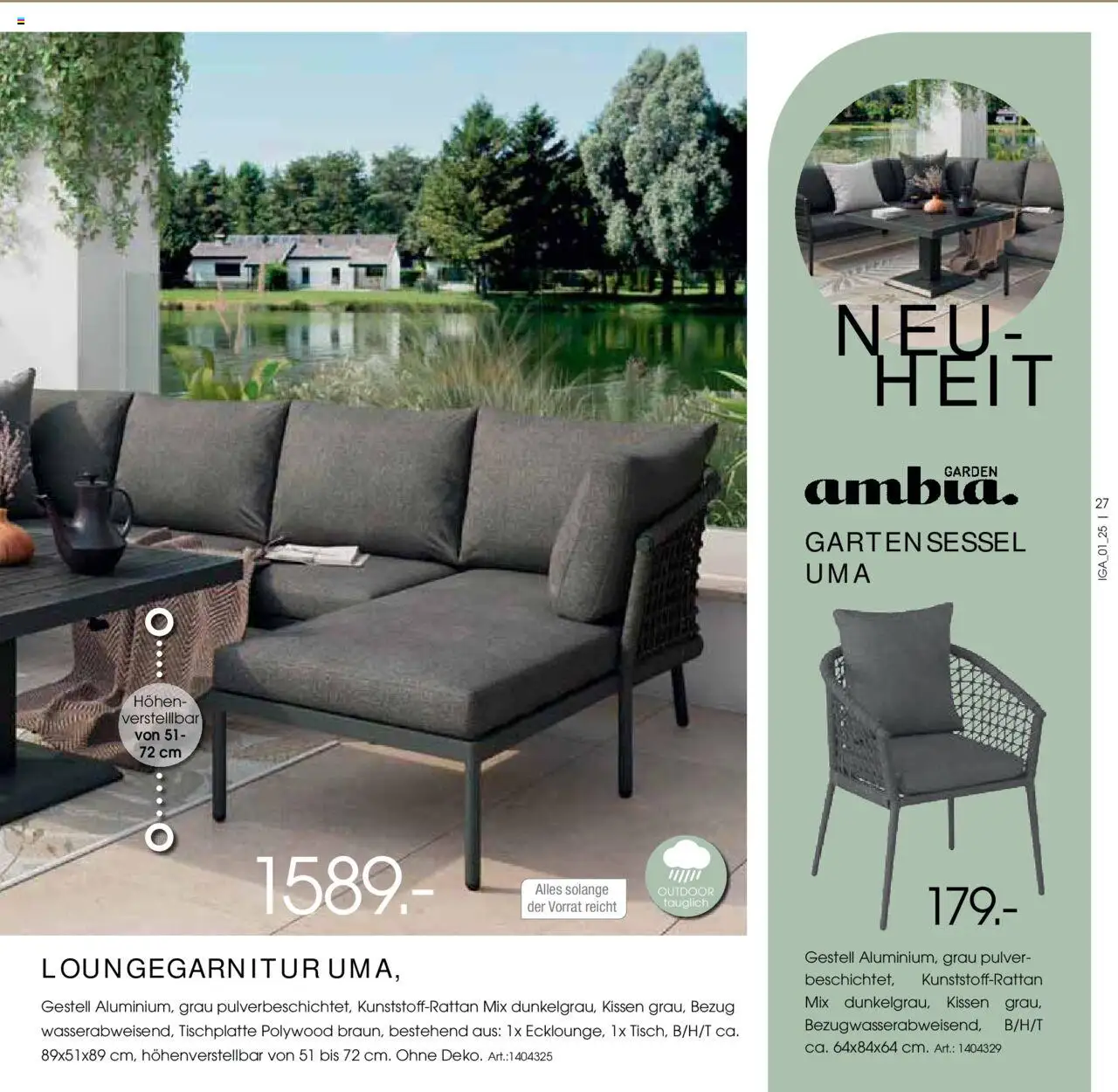 Zurbrüggen Garten Trends 2025 - gültig ab dem 18.02.2025 | Seite: 27 | Produkte: Kissen, Sessel