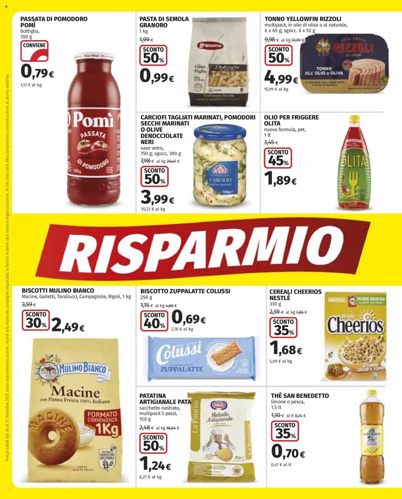 Volantino COOP del 18.12.2025 | Pagina: 4 | Prodotti: Limone, Olive, Carciofi, Data
