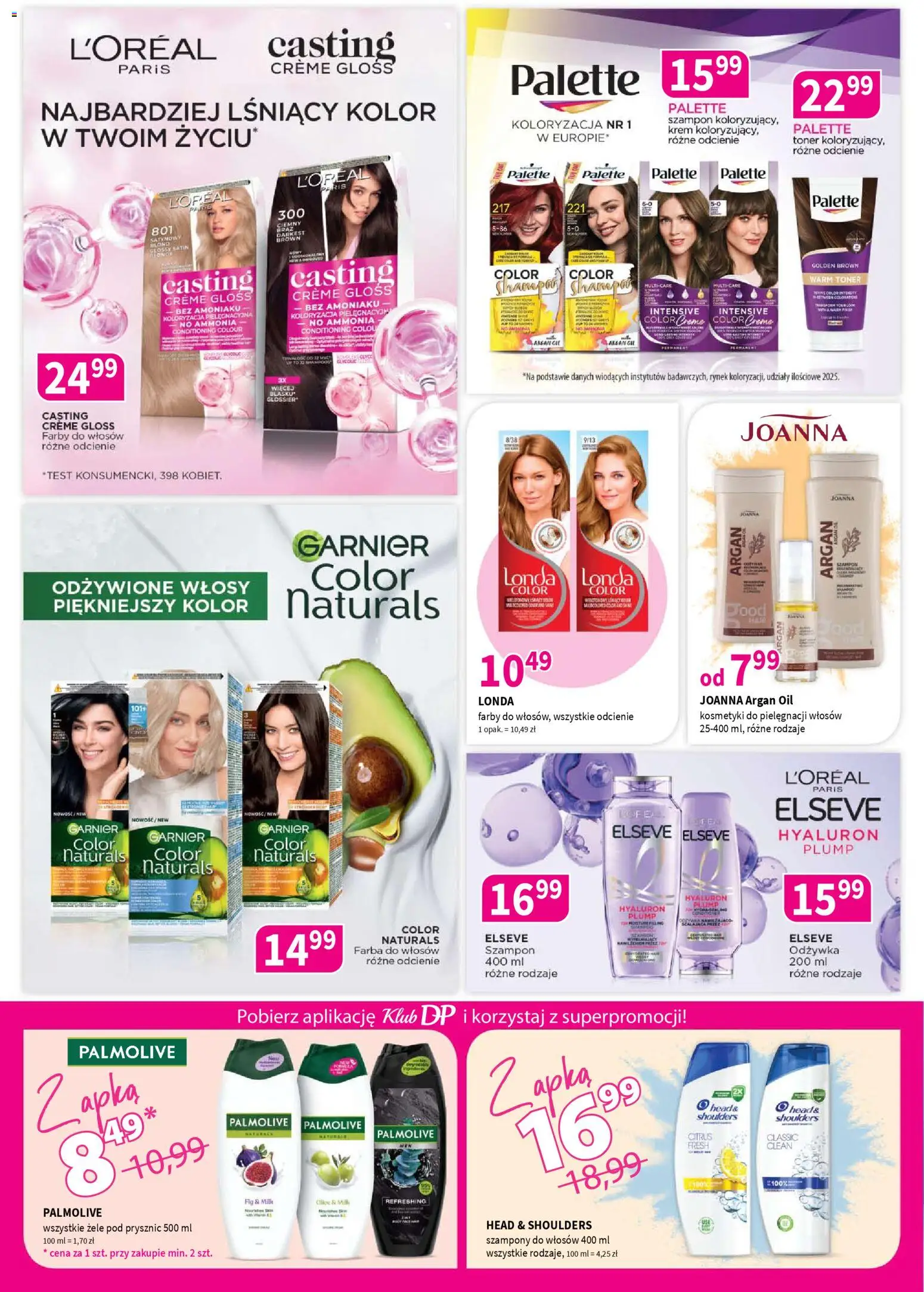 Drogerie Polskie gazetka od 10.04.2026 | Strona: 4 | Produkty: Farby do włosów, Toner, Kosmetyki, Prysznic
