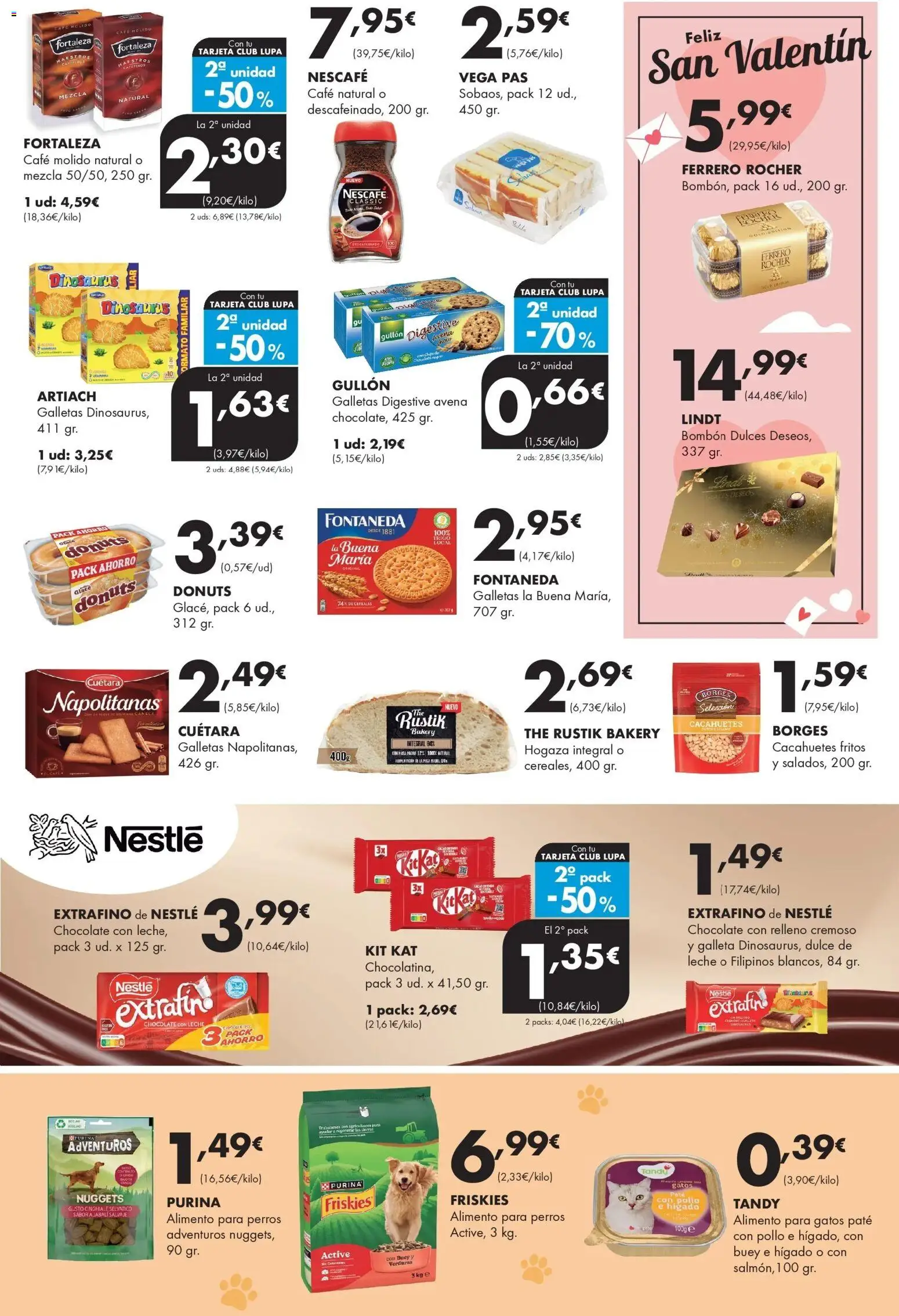 Lupa Supermercados - Tus vecinos de confianza │ válido desde el 04.02.2026 | Página: 11 | Productos: Leche, Café, Κεραία, Nuggets