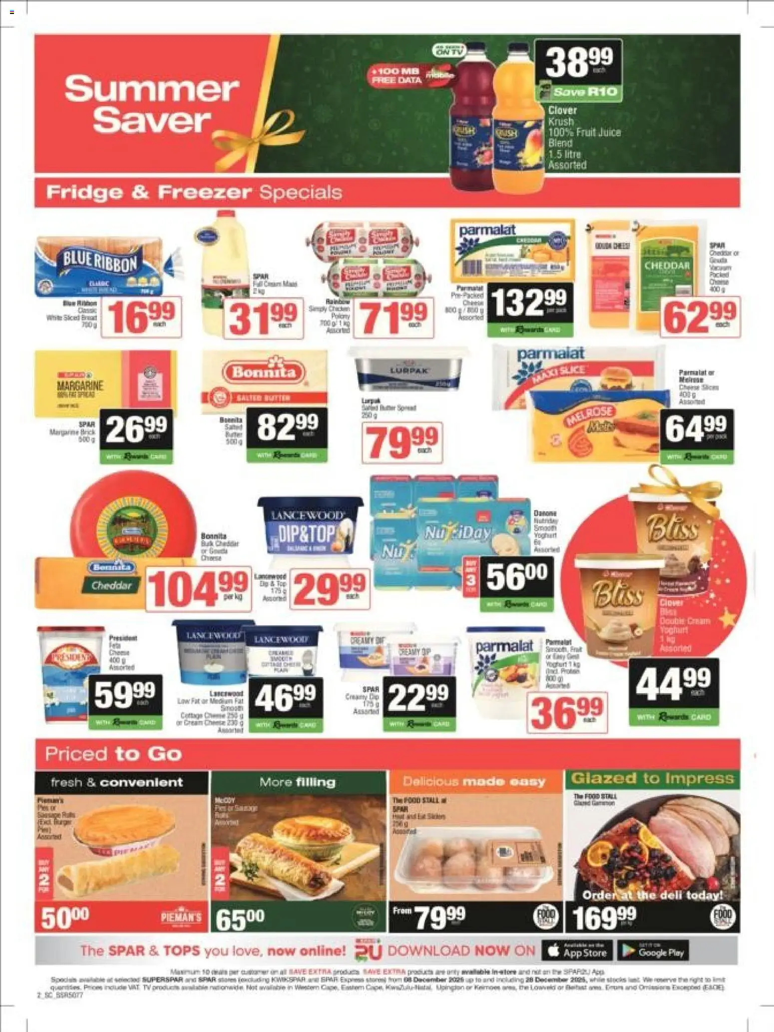 New Superspar catalogue – valid from 08.12.2025 | Page: 2 | Products: Data, Fridge, Margarine, Fruit