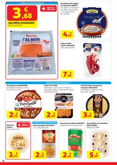 Vista previa Alcampo HP Unico válido desde el 21.04.2026 | Página: 12 | Productos: Ensaladilla, Jamón, Pizza, Salmón ahumado