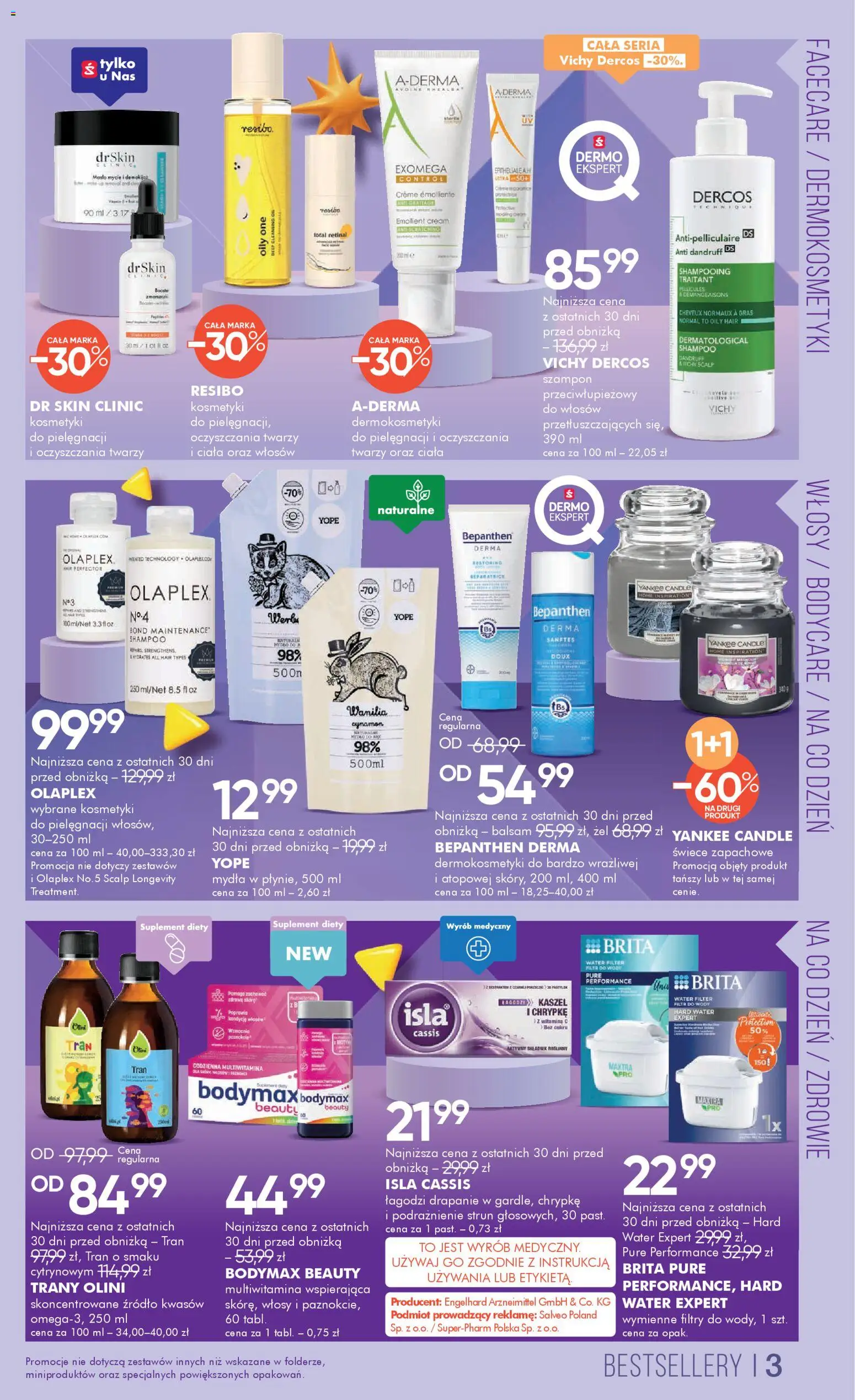Super-pharm Gazetka od 27.01.2026 | Strona: 3 | Produkty: Filtr do wody, Kosmetyki, Szampon, Świece