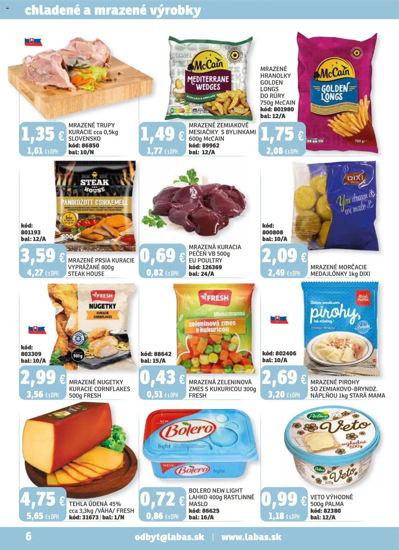 Labaš magazín │ platný od 22.08.2025 | Strana: 6 | Produkty: Maslo, Pirohy, Steak