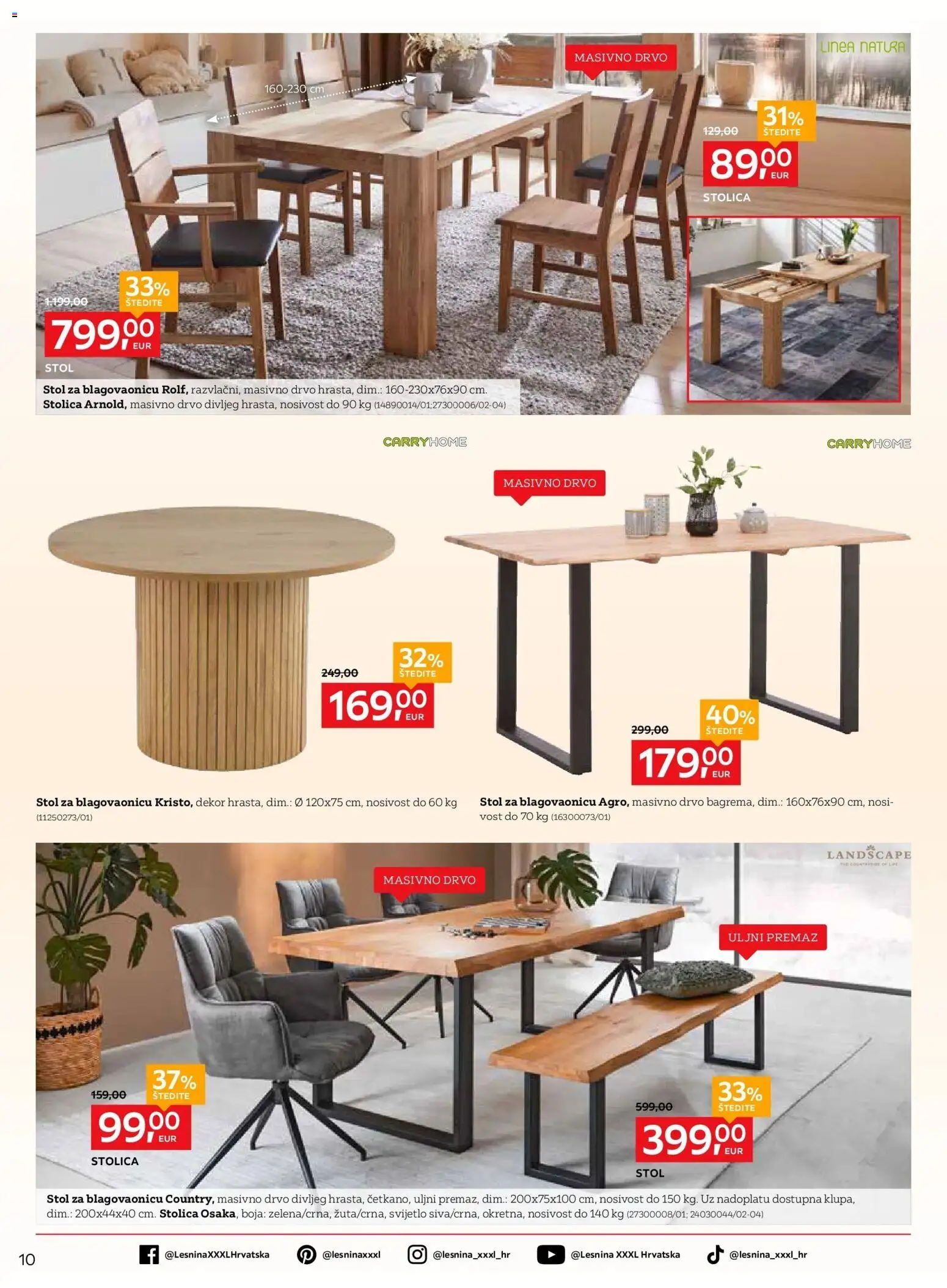 Lesnina katalog | vrijedi od 27.04.2026 | Stranica: 10 | Proizvodi: Stol, Stolica