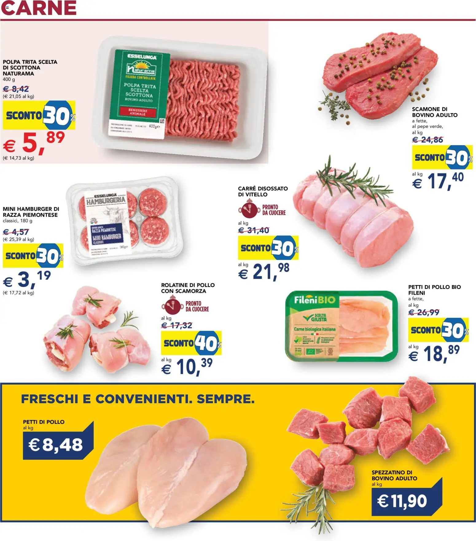 Volantino Esselunga S del 23.10.2025 | Pagina: 17 | Prodotti: Bovino, Pollo, Pepe, Vitello