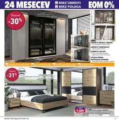 Harvey Norman katalog akcije – veljaven od 11.03.2026 | Stran: 13 | Izdelki: Okvir, Posteljni okvir, Nocna omarica, Omarica
