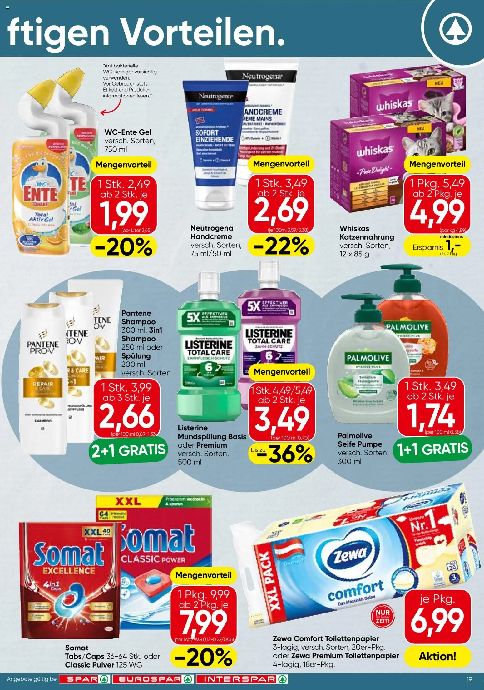 Spar Flugblatt - Niederösterreich gültig ab 20.11.2025 | Seite: 19 | Produkte: Shampoo, Spülung, Handcreme, Seife