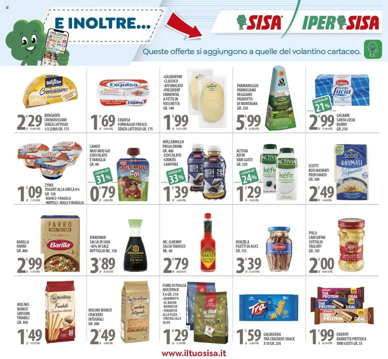 Volantino SISA del 03.10.2025 | Pagina: 20 | Prodotti: Pizza, Grissini, Parmigiano, Alici