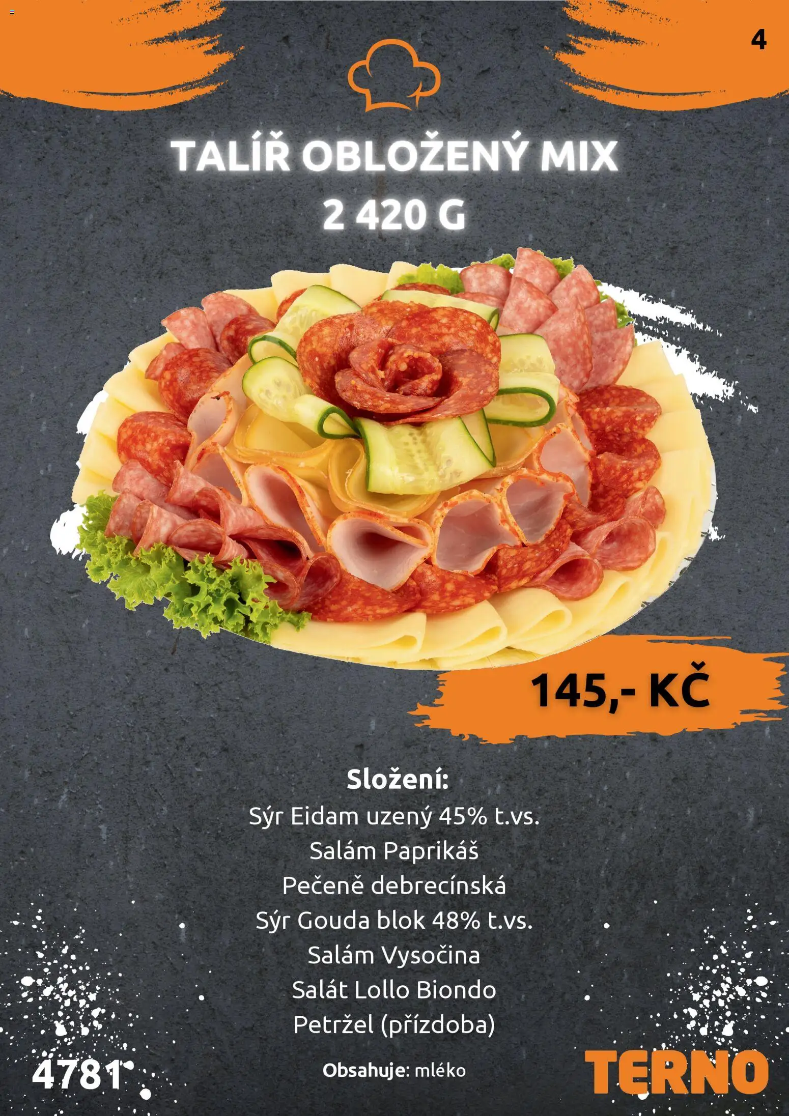 Terno leták - Grill Zlín – Studená kuchyně od 30.01.2026 | Strana: 5 | Produkty: Sýr Gouda, Sýr, Salát, Blok