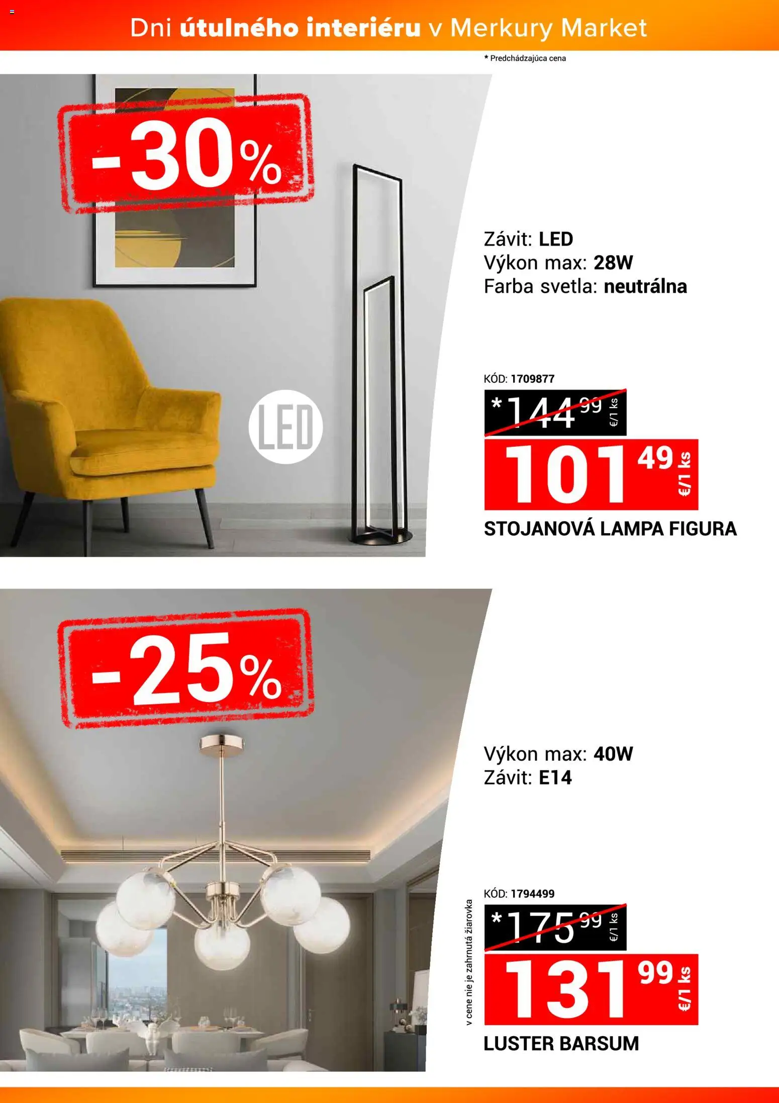 Nové Merkury Market akcie – leták je platný od 22.11.2025 | Strana: 3 | Produkty: Lampa, Žiarovka, Luster