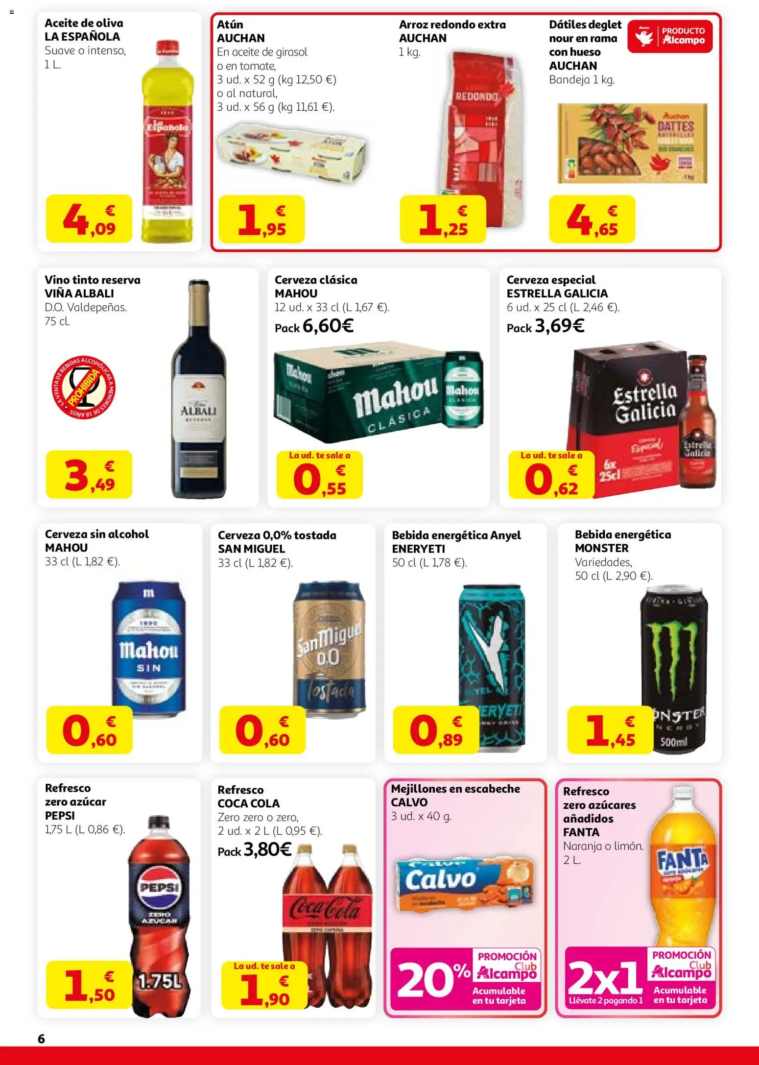 Alcampo SM Madrid │ válido desde el 12.03.2026 | Página: 6 | Productos: Aceite, Vino, Aceite de girasol, Bandeja