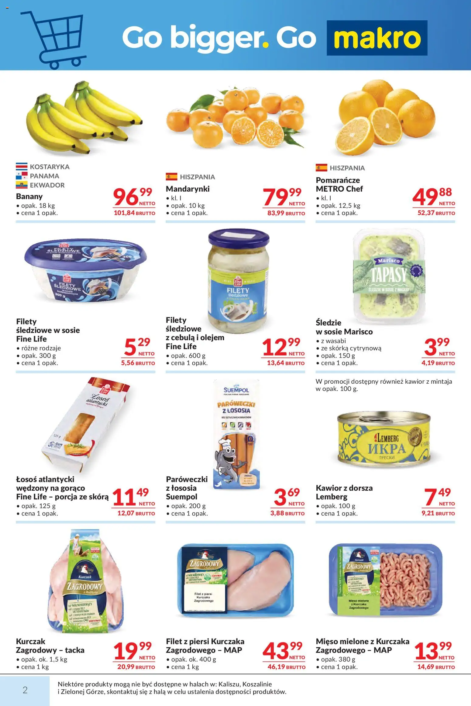 Makro Gazetka - Mega oferty dla Twojego Sklepu od 07.01.2026 | Strona: 2 | Produkty: Łosoś atlantycki, Mięso, Filet z piersi kurczaka, Mandarynki