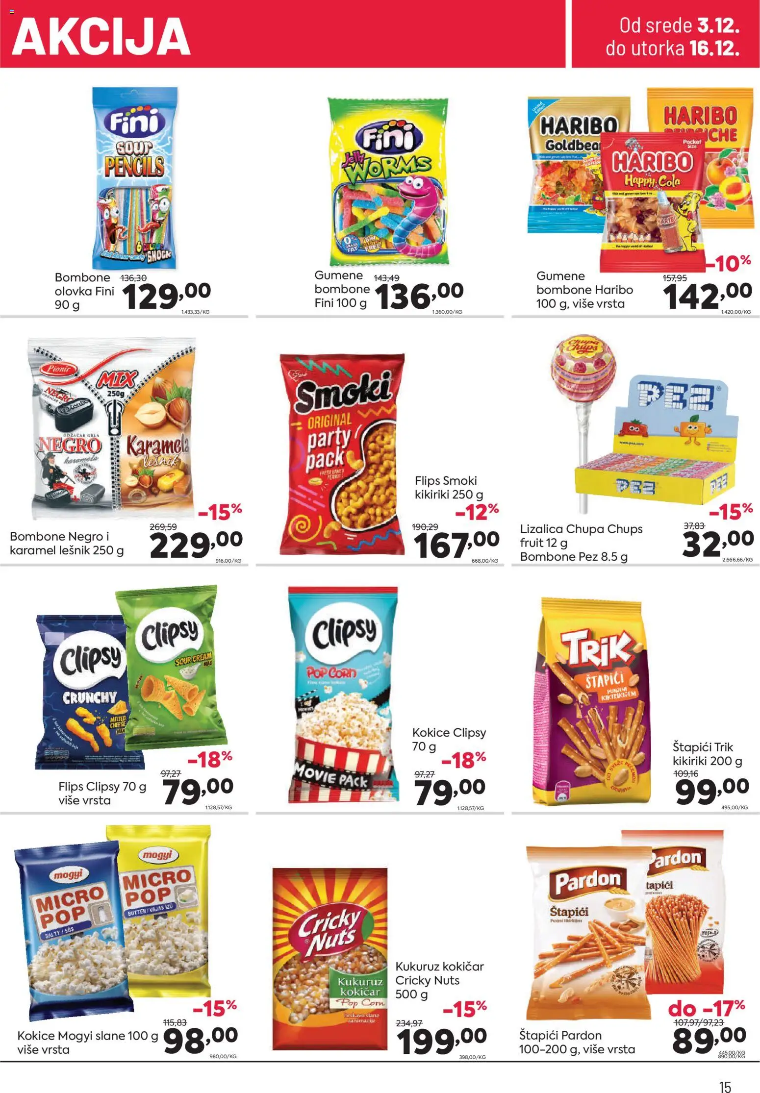 PerSu katalog - važi od 03.12.2025 | Strana: 15 | Proizvode: Smoki, Kukuruz, Sos, Lizalica