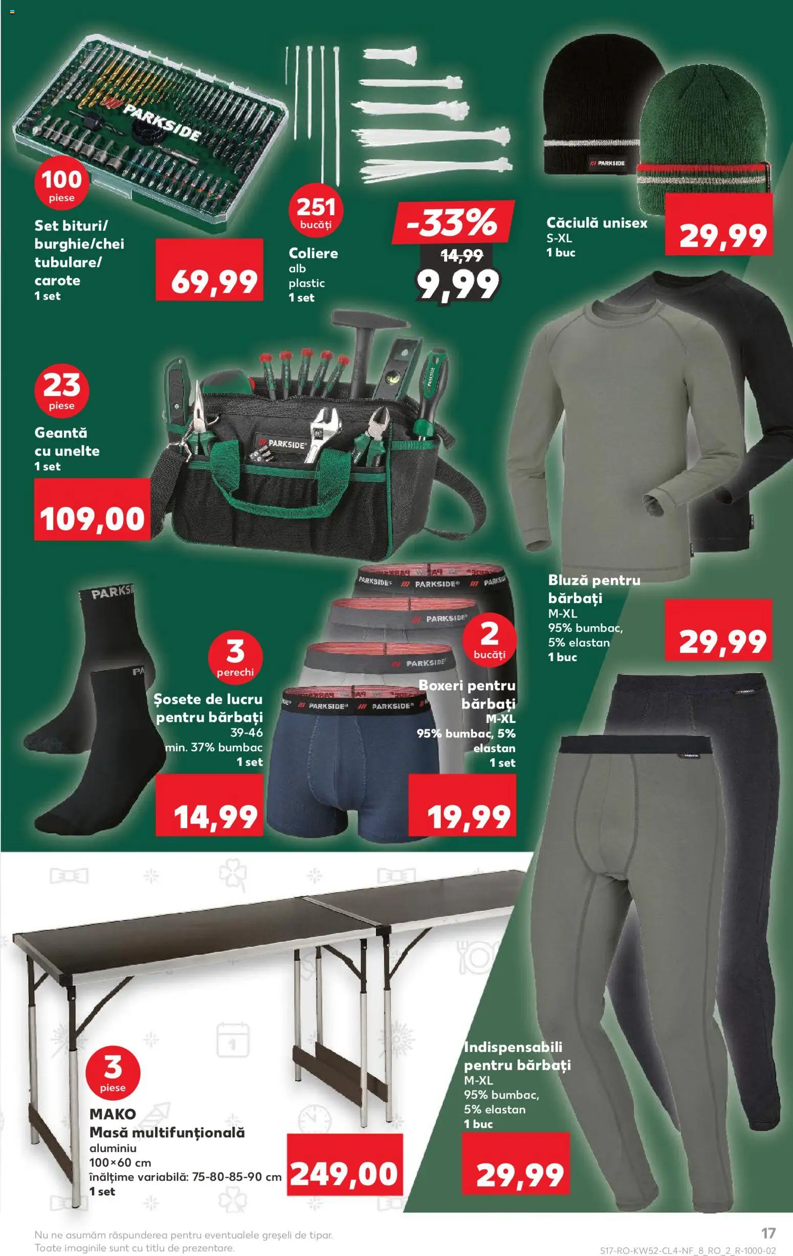 Noul catalog Kaufland – valabil de la 24.12.2025 | Pagină: 17 | Produse: Geantă, Masă, Bluză, Boxeri