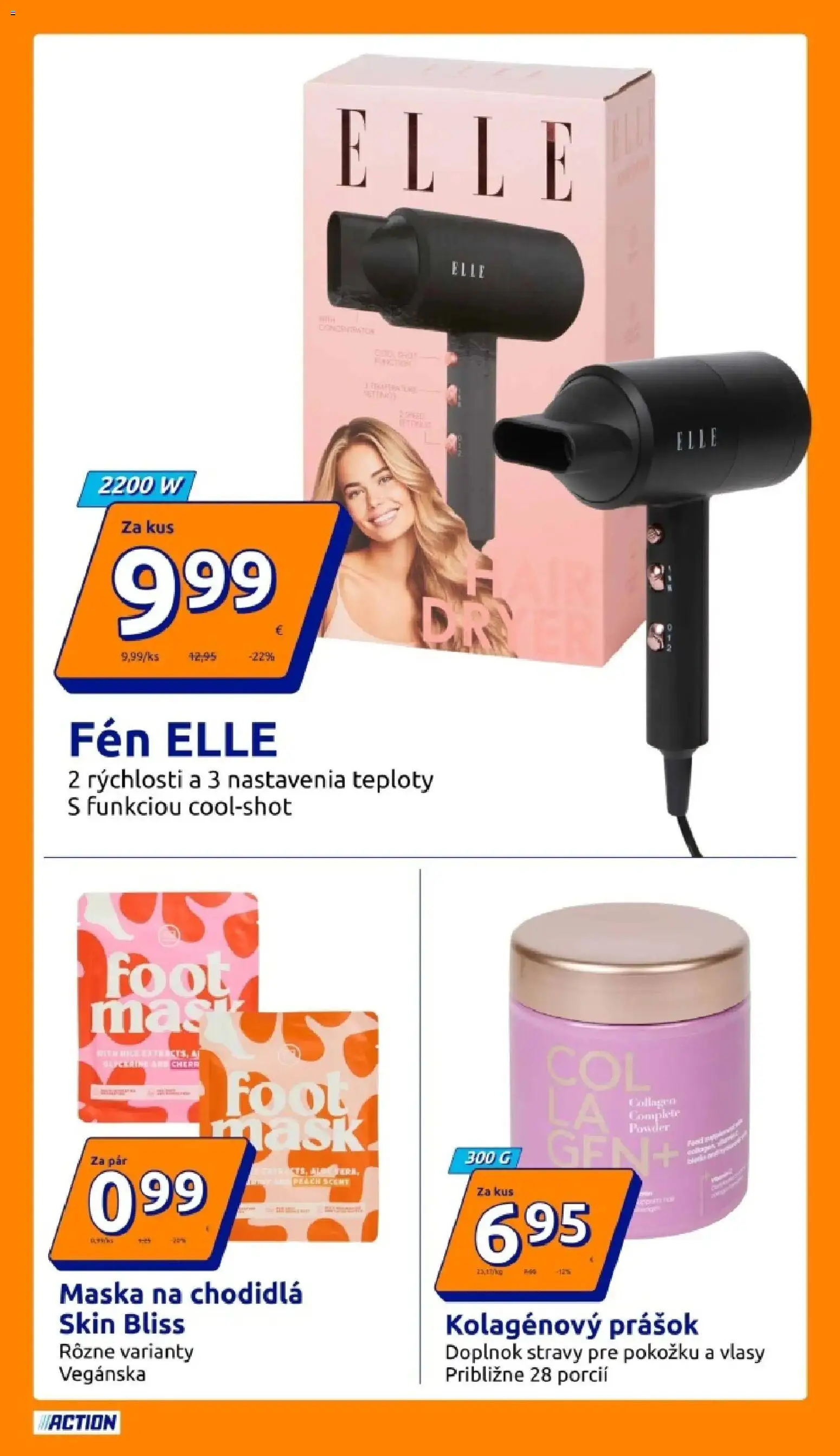 Nové Action akcie – leták je platný od 01.04.2026 | Strana: 14 | Produkty: Fén, Maska