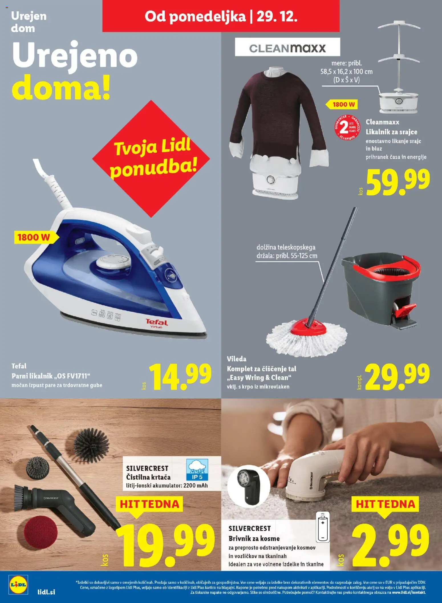 Novi Lidl katalog ponudbe – veljaven od 23.12.2025 | Stran: 40 | Izdelki: Likalnik, Krtaca, Akumulator, Brivnik