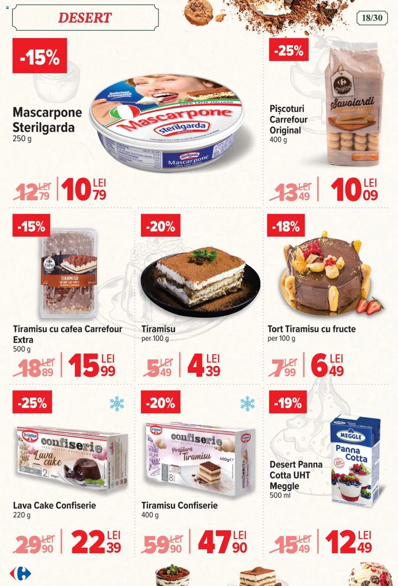 Carrefour catalog - Italian weeks – valabil de la 06.08.2025 | Pagină: 18 | Produse: Prăjitură, Tiramisu, Cafea, Mascarpone