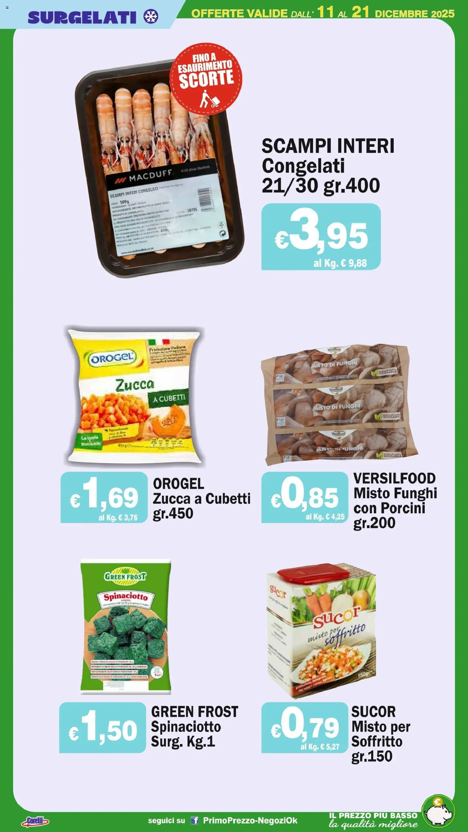 Volantino Primo Prezzo del 11.12.2025 | Pagina: 34 | Prodotti: Funghi, Zucca