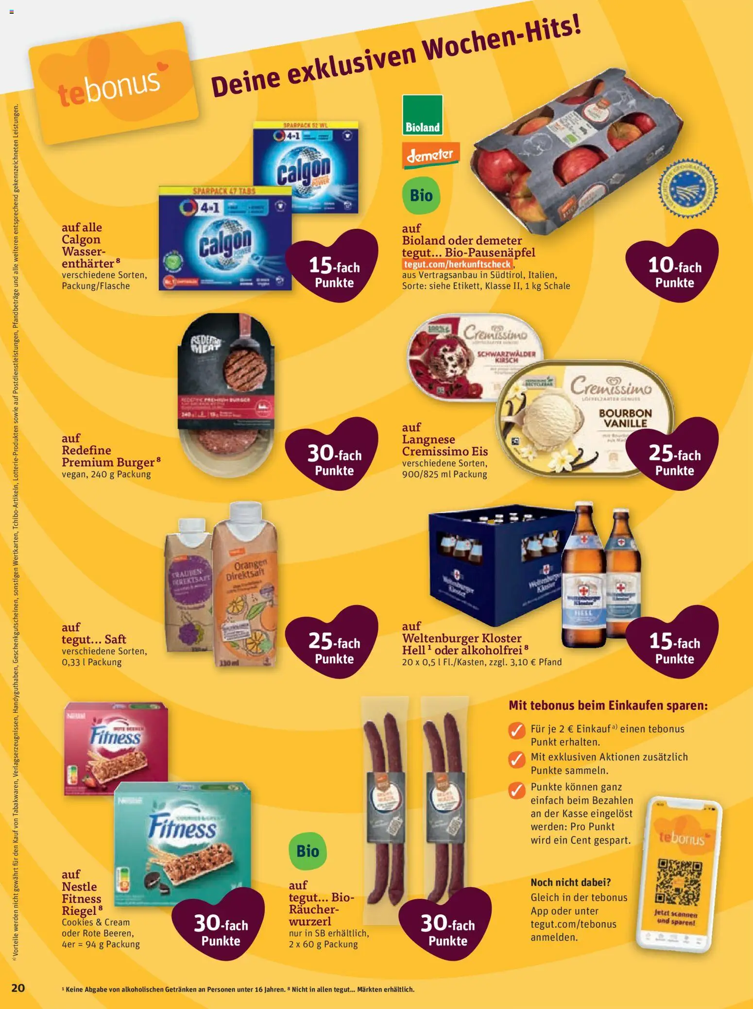 Tegut Prospekt – gültig ab 10.11.2025 | Seite: 22 | Produkte: Langnese, Cremissimo, Wasser, Eis