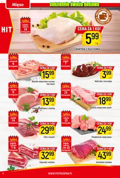 Pogląd oferty "Piotruś Pan Gazetka" - ważna od 06.11.2025 | Strona: 4 | Produkty: Karkówka, Schab, Mięso, Filet z kaczki