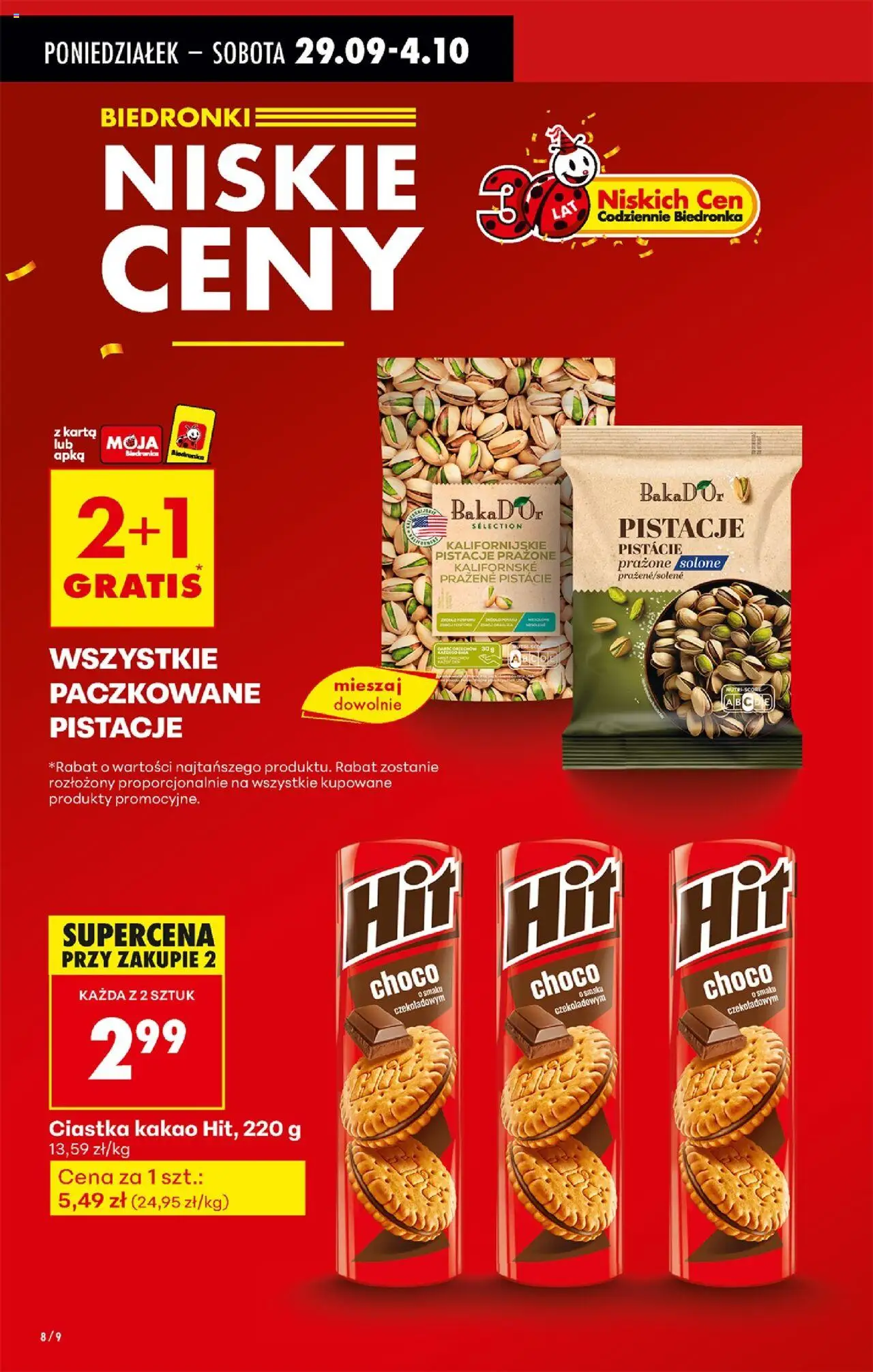 Biedronka gazetka od 29.09.2025 | Strona: 8 | Produkty: Karta, Kakao, Ciastka