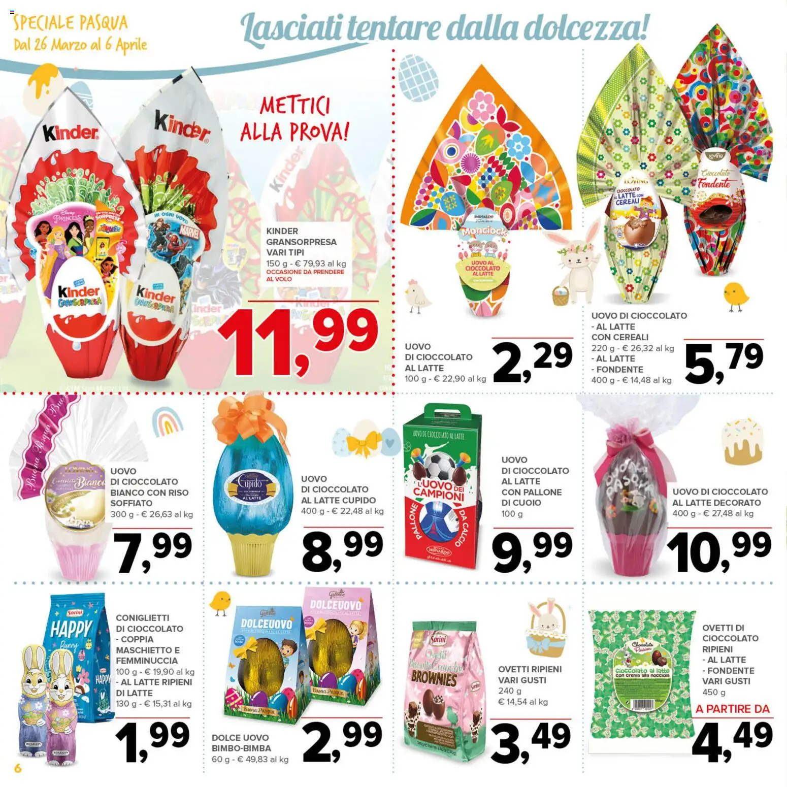 Volantino Todis del 26.03.2026 | Pagina: 6 | Prodotti: Crema, Riso, Latte, Pallone