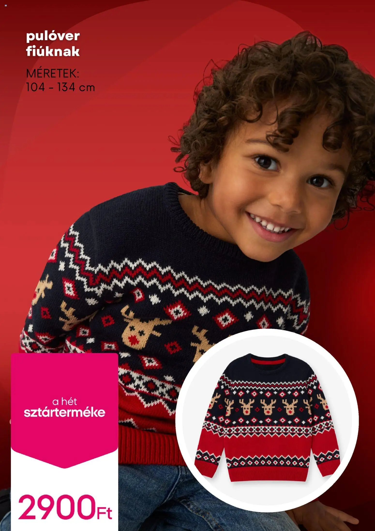 Pepco akciós ujság - amely érvényes a következő dátumtól: 13.11.2025 | Oldal: 4 | Termékek: Pulóver