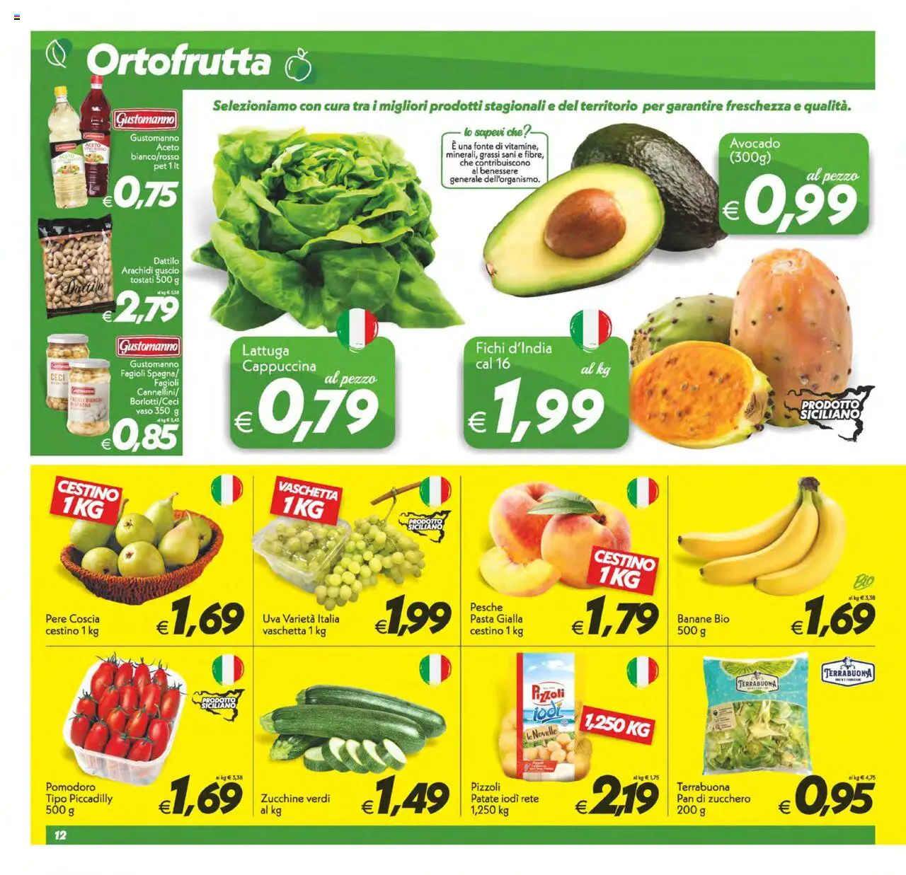 Volantino SuperConveniente del 22.08.2025 | Pagina: 12 | Prodotti: Avocado, Ceci, Pomodoro, Vaso