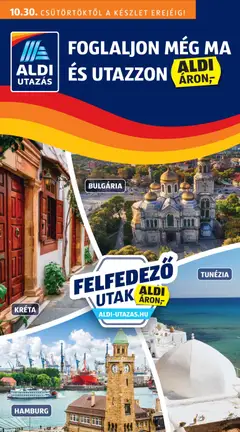 Aldi - Utazás katalógus - amely érvényes a következő dátumtól: 30.10.2025