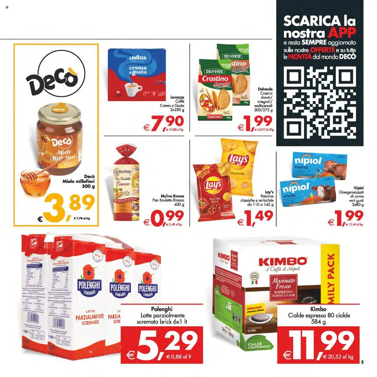 Volantino Decò del 12.09.2025 | Pagina: 5 | Prodotti: Crema, Manzo, Latte, Vitello