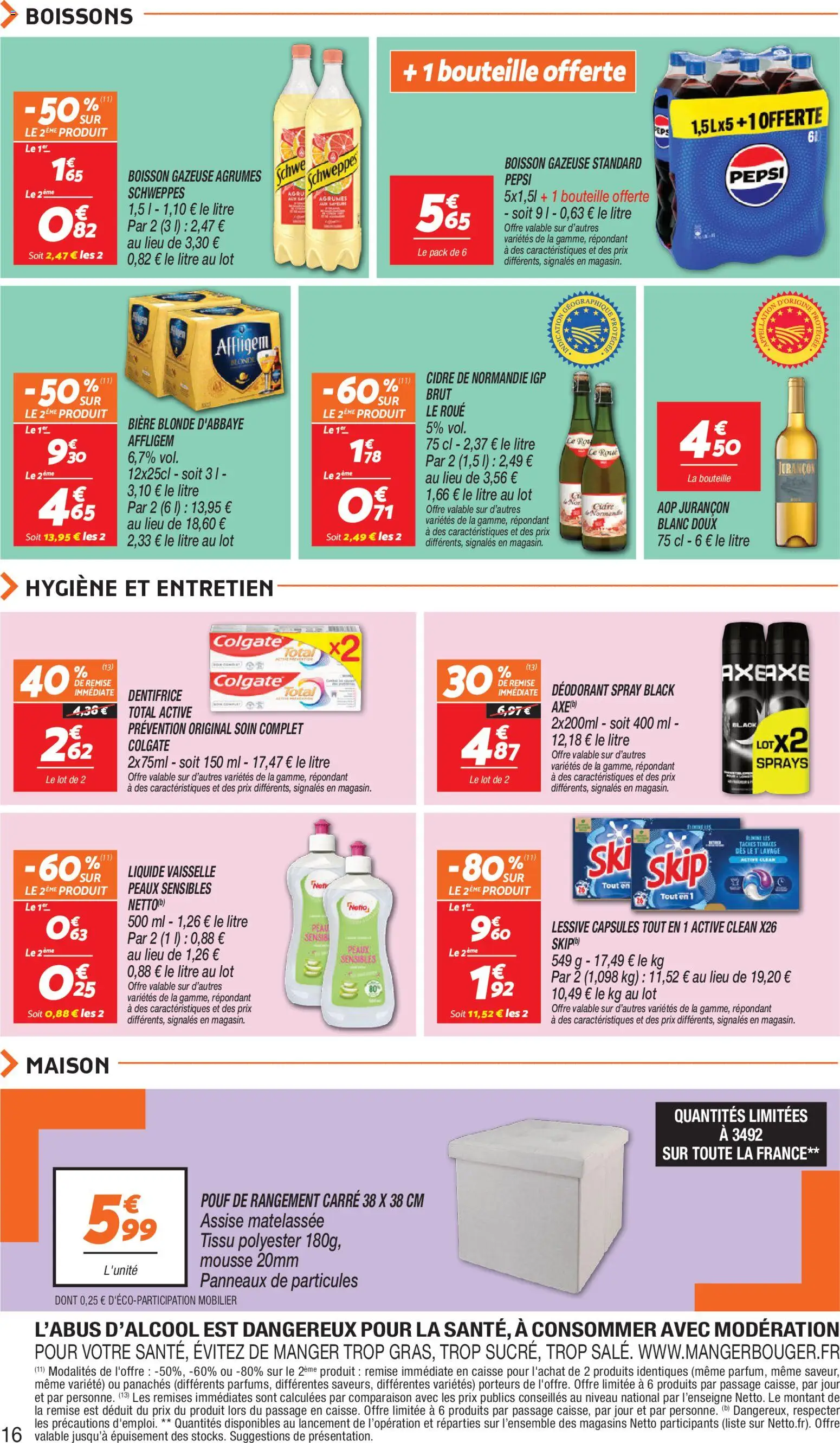 {H1} | Page: 16 | Produits: Mousse, Dentifrice, Cidre, Lessive